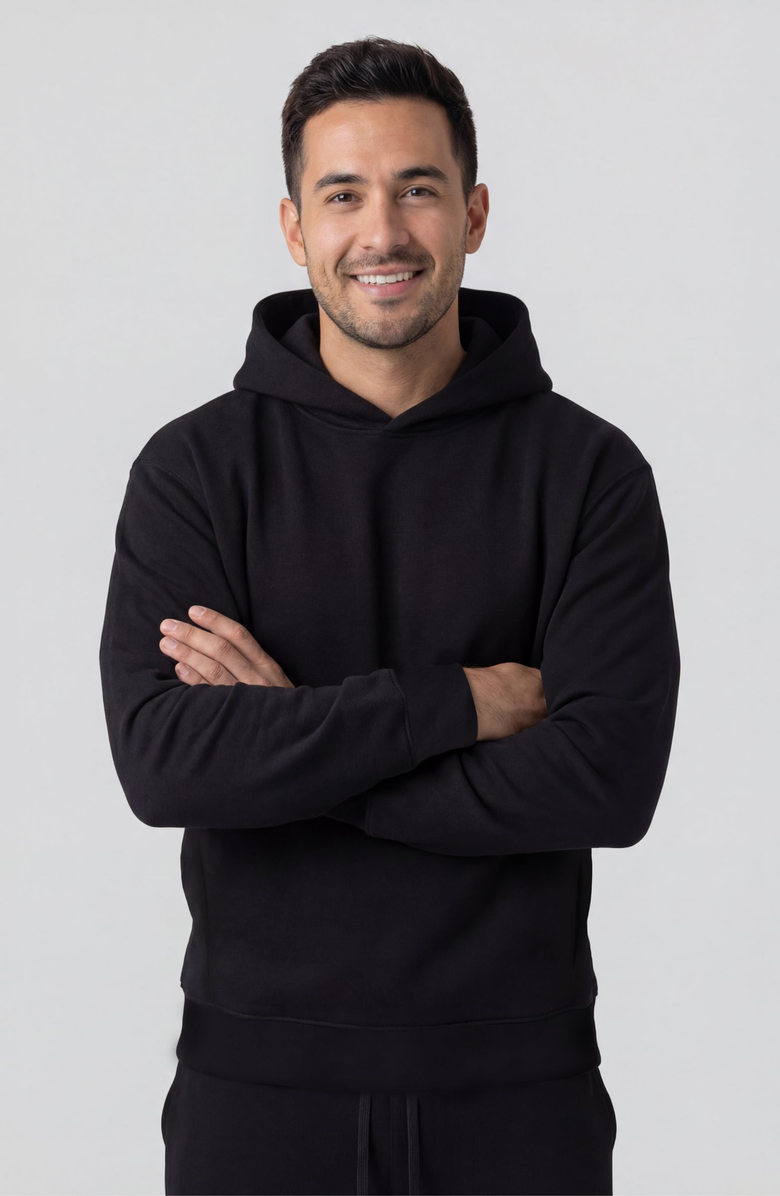 Jack Archer Sandwash Hoodie, Main, color, True Black