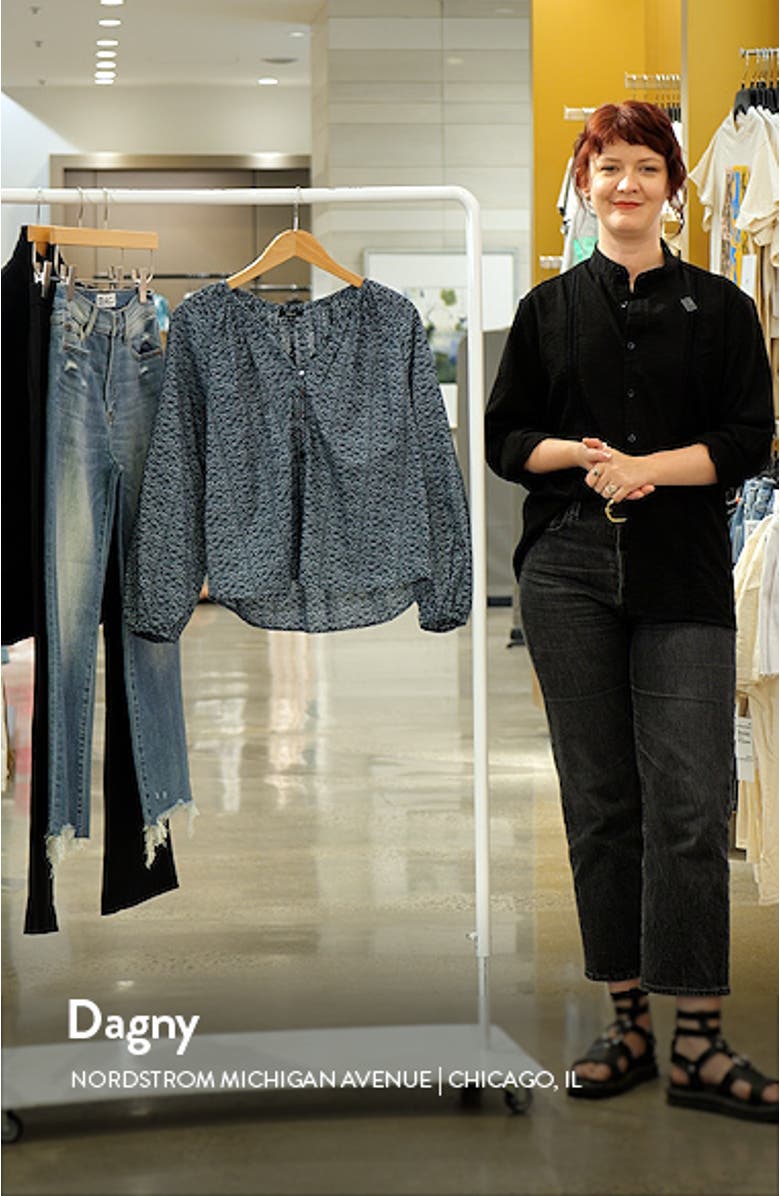 Indi Print Cotton Balloon Sleeve Top, sales video thumbnail