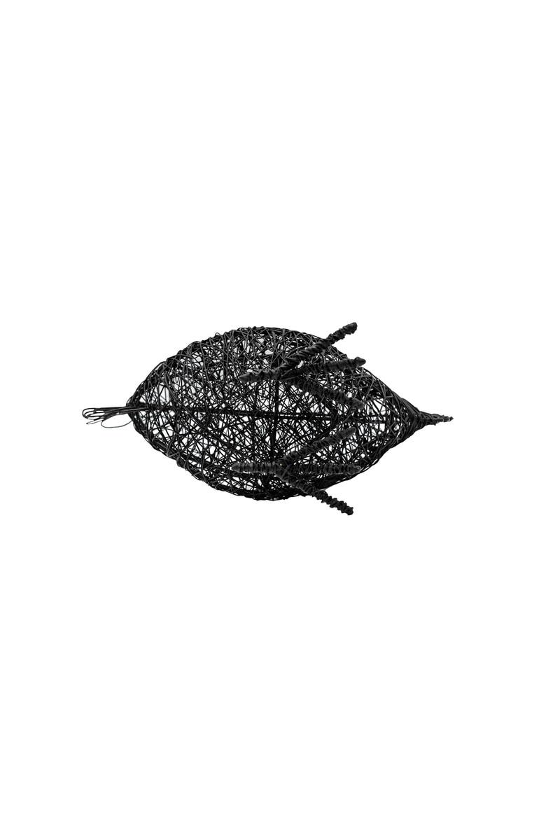 Wire Hen Bird Figure Black Metal, Alternate, color, Black