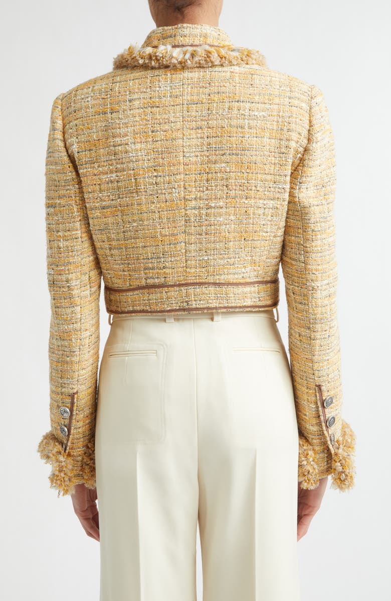Etro Crop Tweed Jacket, Alternate, color, Multicolor On Beige Base