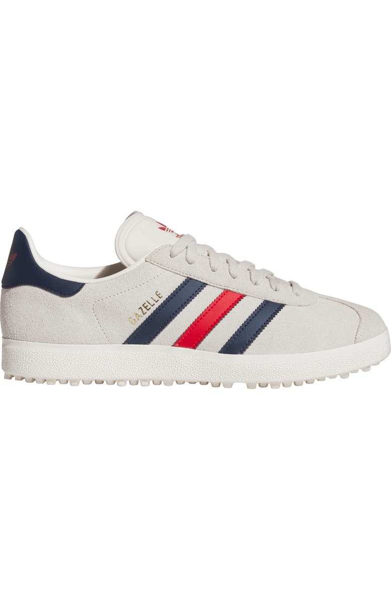 adidas Gazelle Golf Shoe, Alternate, color, Alumina/ Indigo/ Scarlet