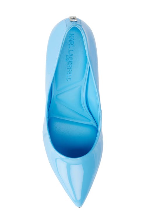 Shop Karl Lagerfeld Paris Royale Pointed Toe Pump In Azure