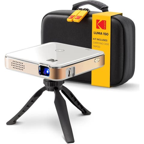 Luma 150 Pico Projector, Rechargeable Ultra Mini Projector with Travel Case & Tripod