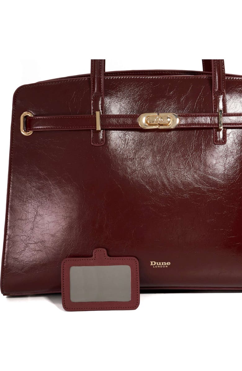 Dune London Define Tote, Alternate, color, Burgundy