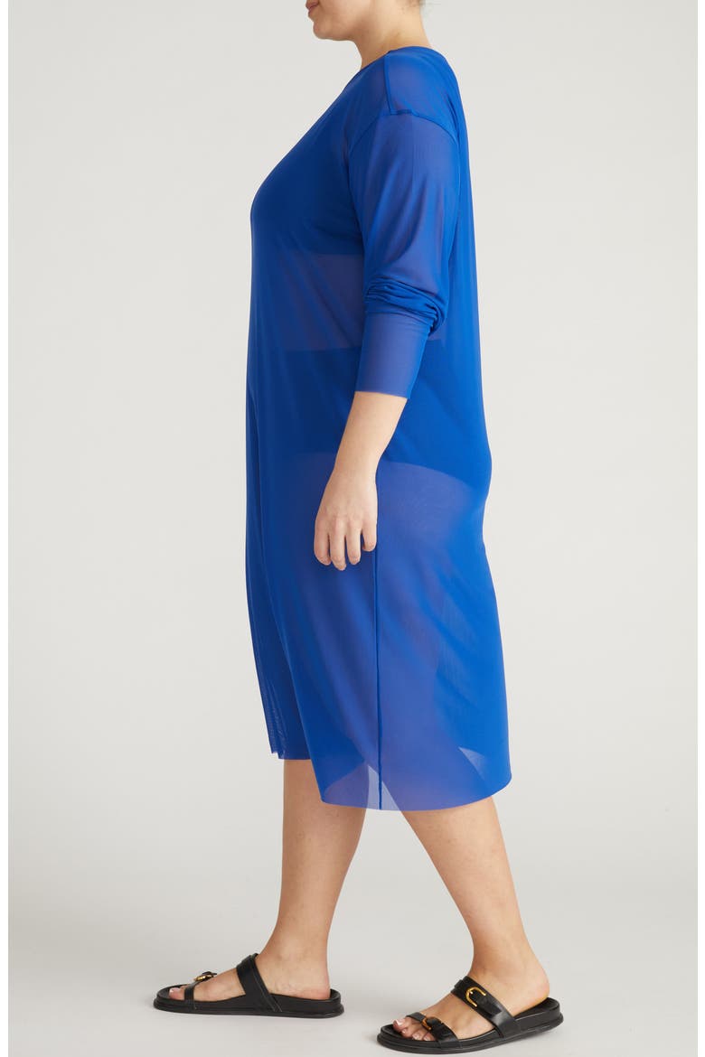 Thames Fog Sheer Dress, Alternate, color, ULTRAMARINE