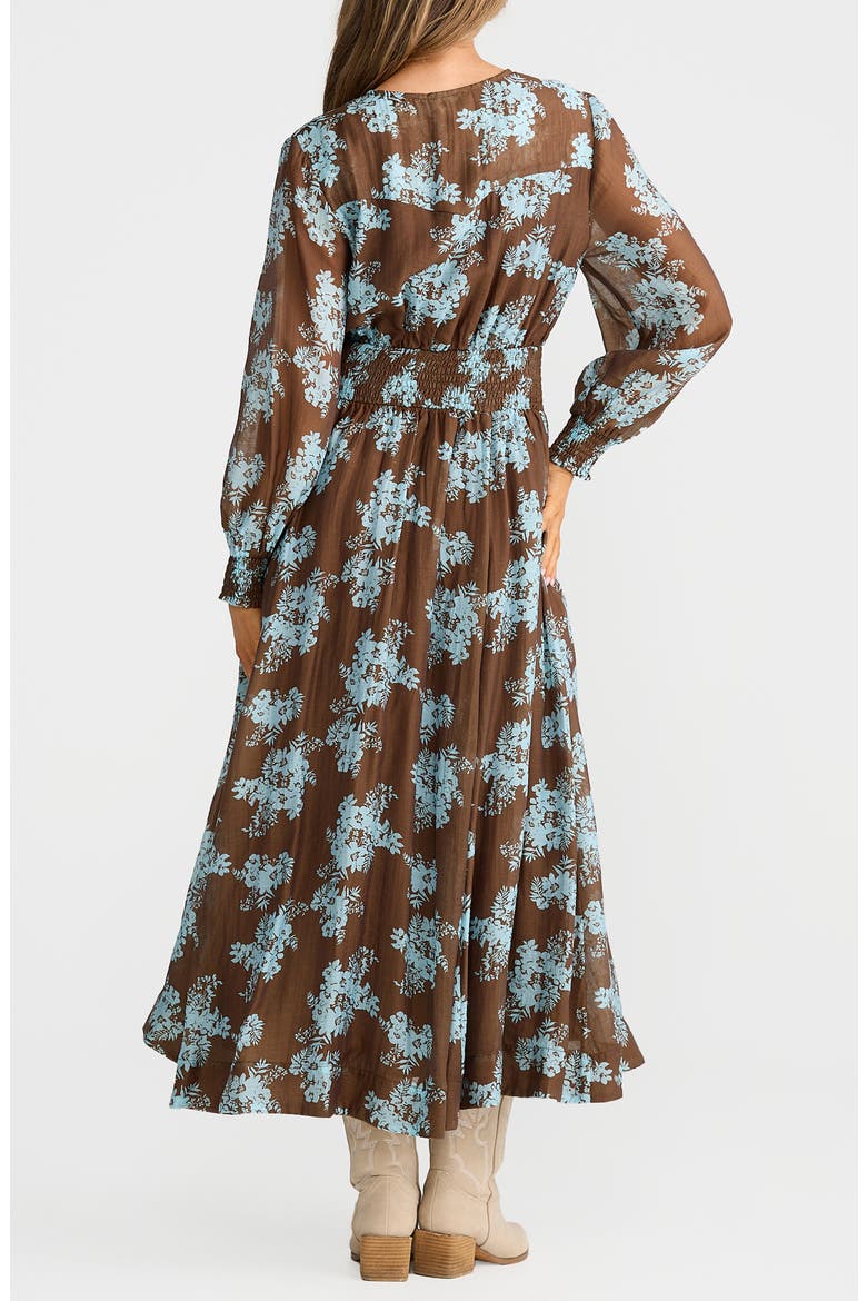 Halcyon Floral Print Long Sleeve Maxi Dress, Alternate, color, MISTFLOWER