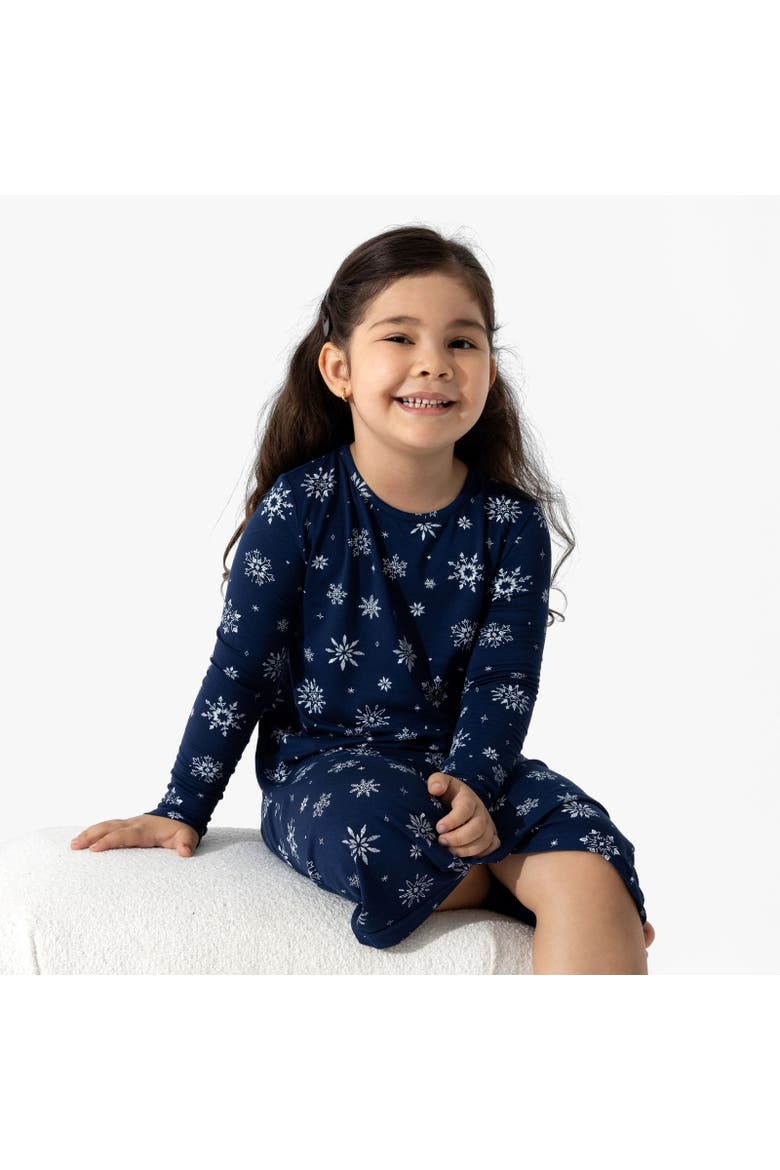 Kids' Snowflake Long Sleeve Dress, Alternate, color, Snowflake