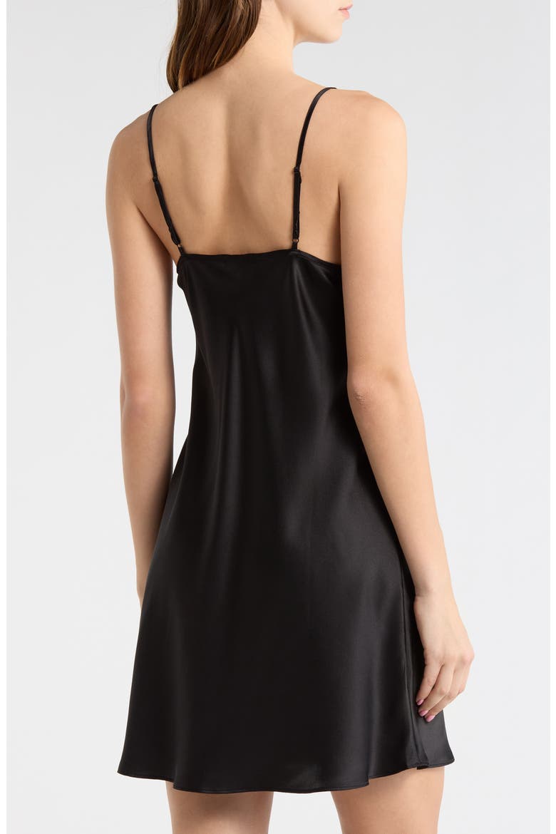 Milky Lace Trim Washable Silk Camisole, Alternate, color, BLACK