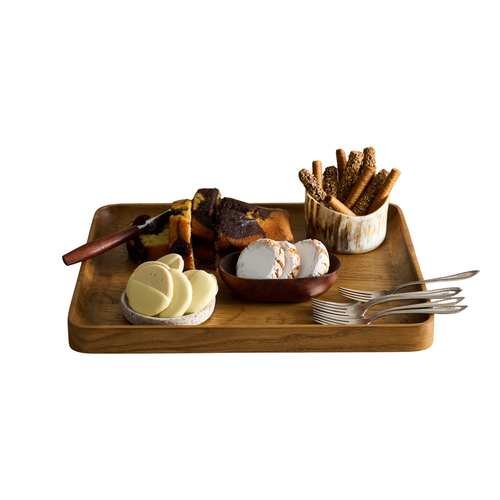 The Collective Home Arbor Broad Tray In Beige