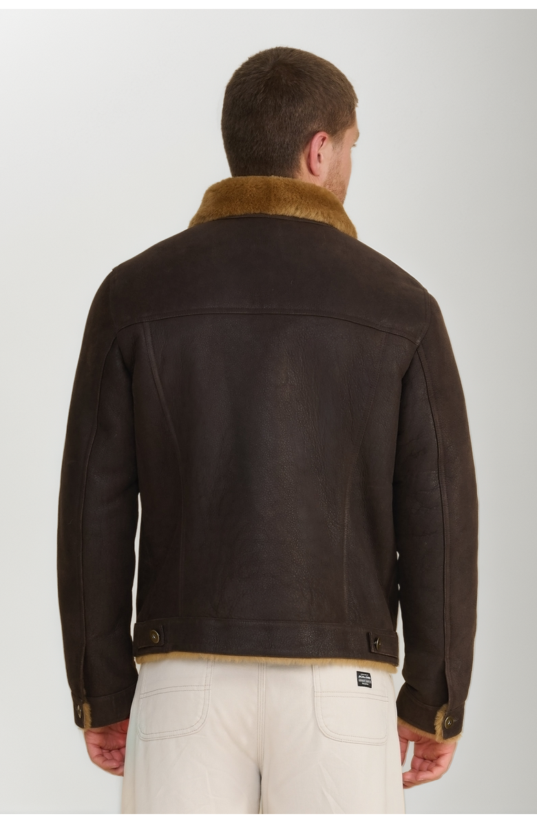Furniq UK Alfie Suede Jacket, Alternate, color, Brown