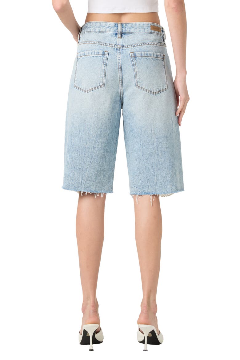 The Leonard Distressed Cutoff Denim Bermuda Shorts, Alternate, color, COLOR CODED
