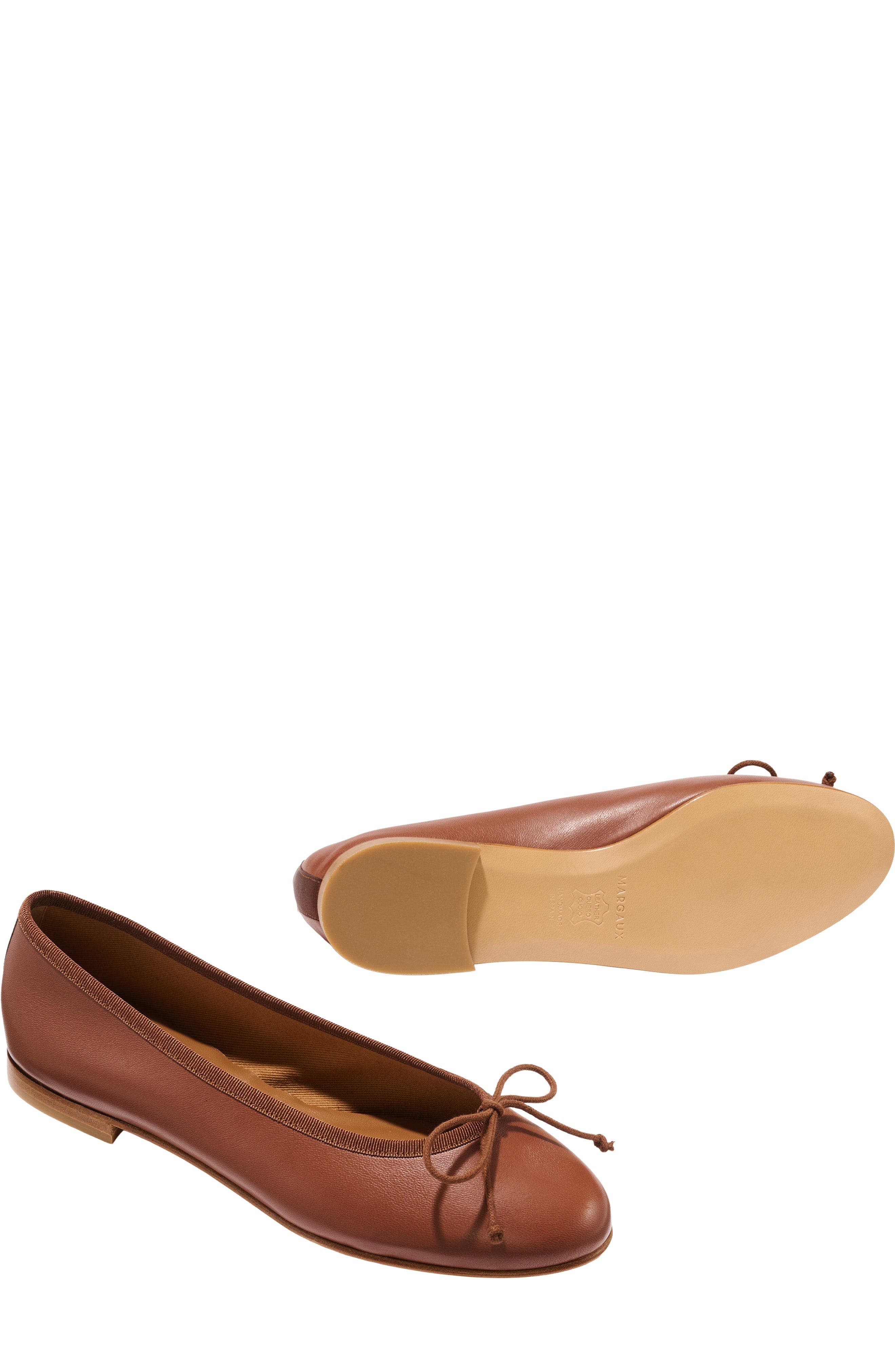 The Demi Flat, Alternate, color, Cognac Nappa