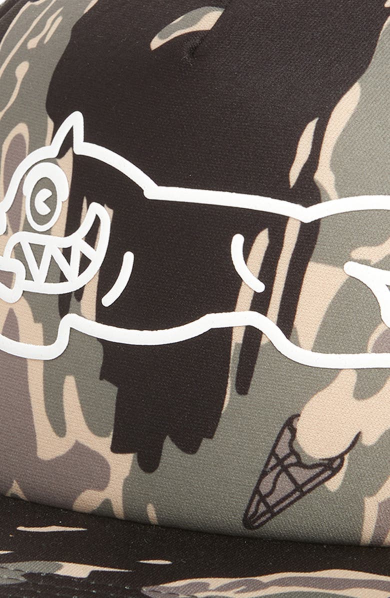 ICECREAM Nack Cotton Twill Trucker Hat, Alternate, color, Camo