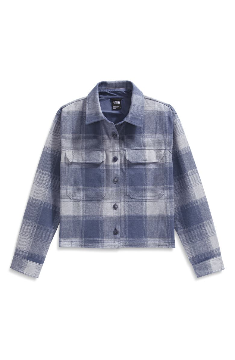 The North Face Valley Plaid Organic Cotton Flannel Shirt Jacket, Alternate, color, Twilight Galaxy Shadow Plaid