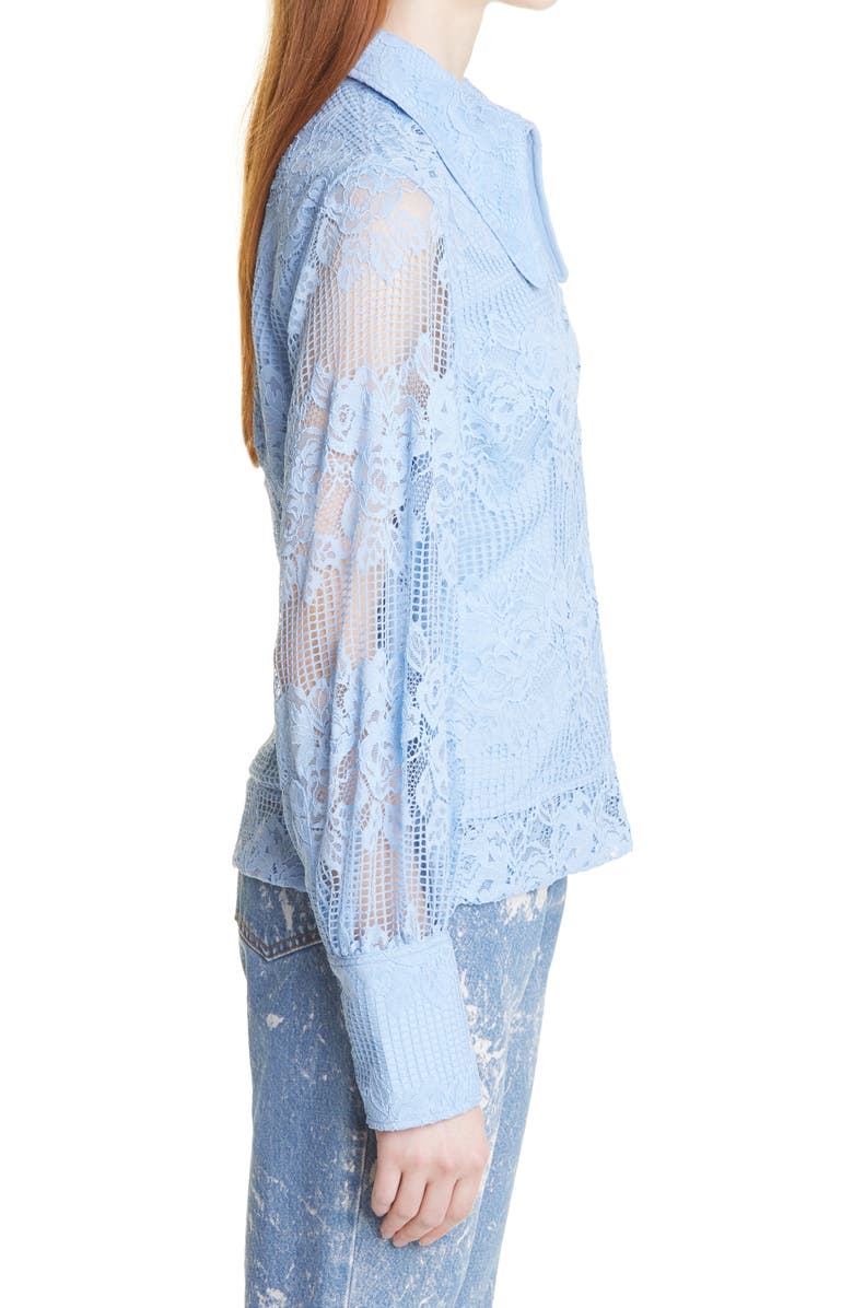 Ganni Lace Long Sleeve Blouse, Alternate, color,