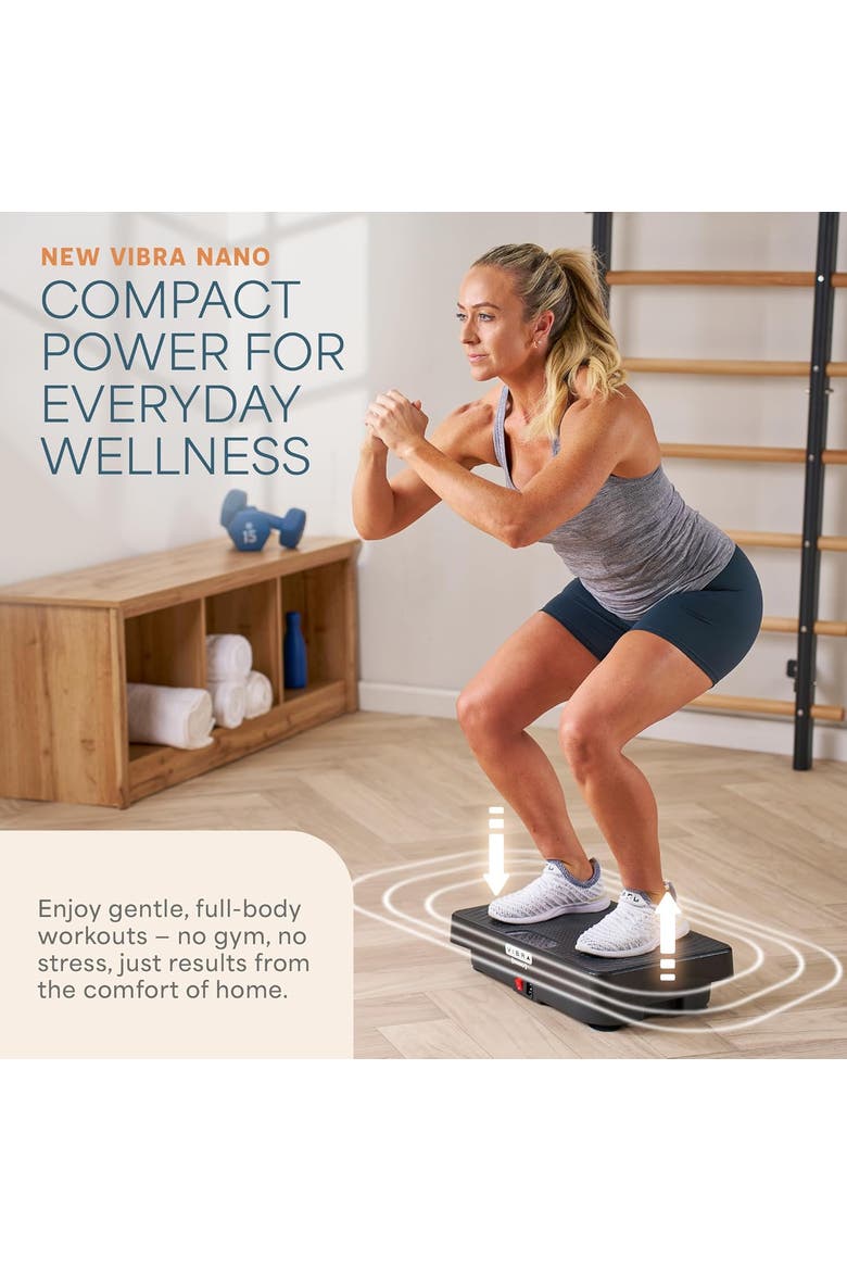 VibraPulse Slim Vibrating Plate Exercise Machine for Balance Muscle Toning and Recovery, Alternate, color, Black