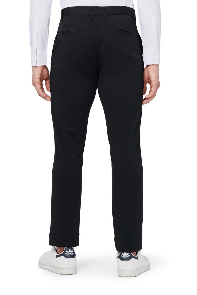 Solid Knit Straight Slim Fit Suit Separates Pants, Alternate, color, BLACK