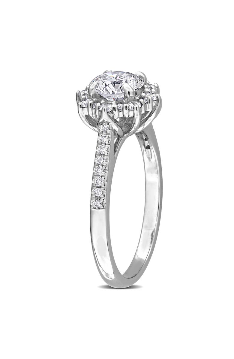 Julianna B. Lab-Grown Diamond Halo Engagement Ring 14k, Alternate, color, White Gold