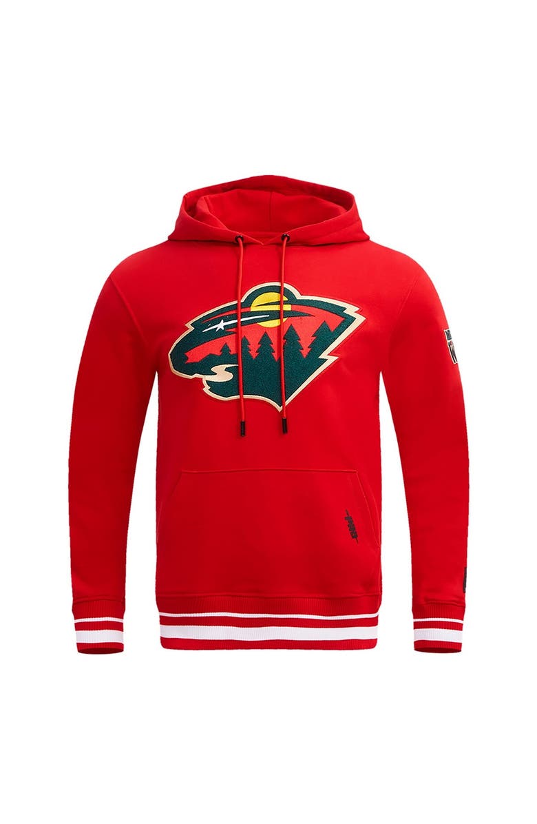 PRO STANDARD Men's Pro Standard Red Minnesota Wild Retro Classic Fleece Pullover Hoodie, Alternate, color, Red