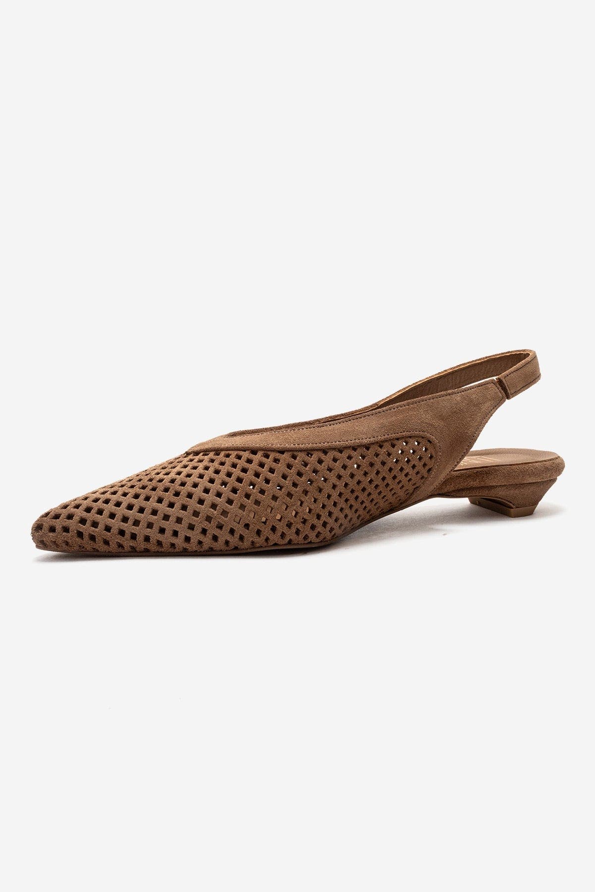 Forever & Always Shoes Lieve Leather Slingback Pump, Alternate, color, Cognac Suede