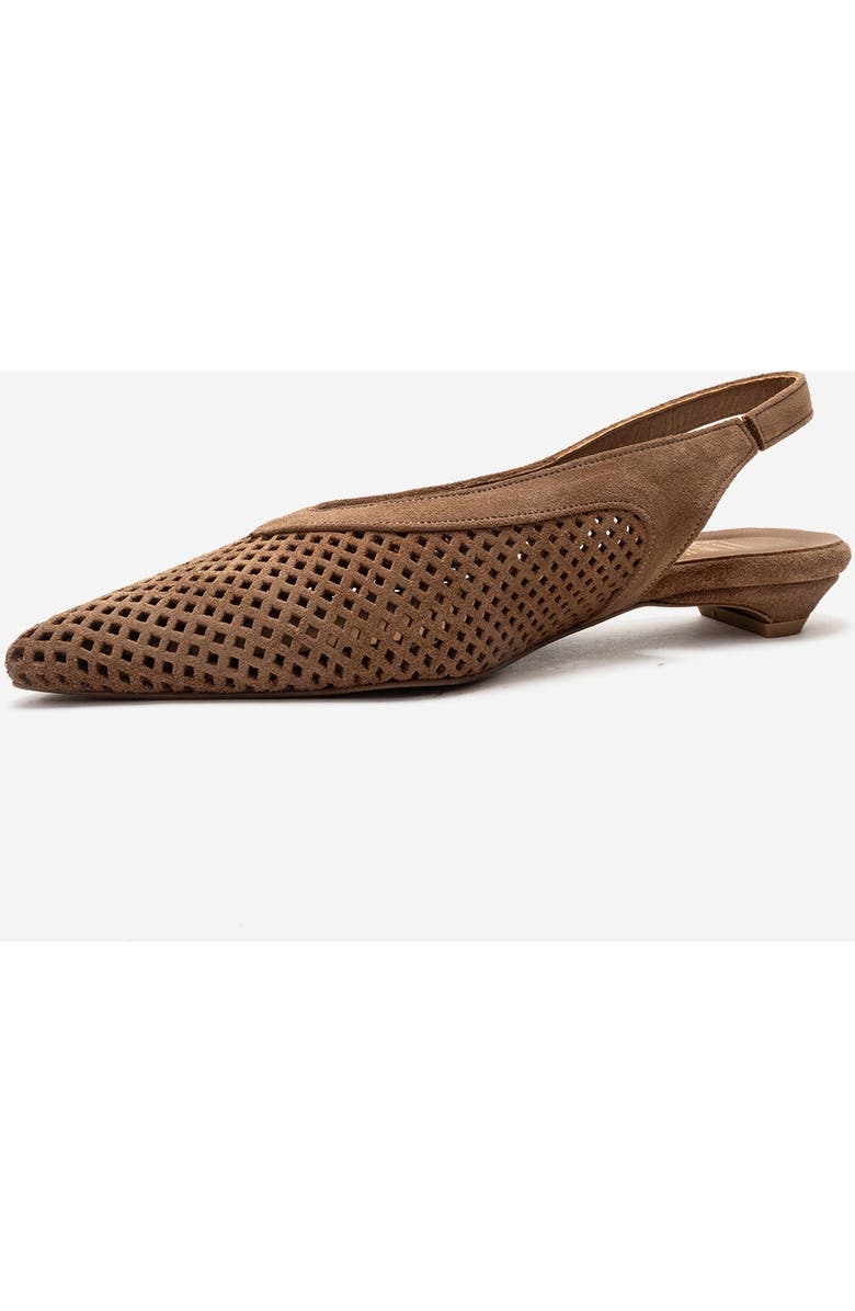 Forever & Always Shoes Lieve Leather Slingback Pump, Alternate, color, Cognac Suede