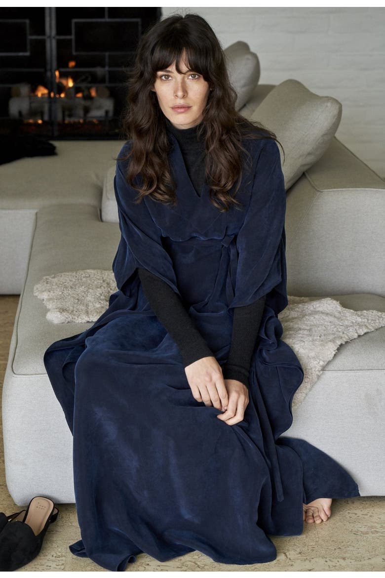 Belted Caftan, Alternate, color, Navy