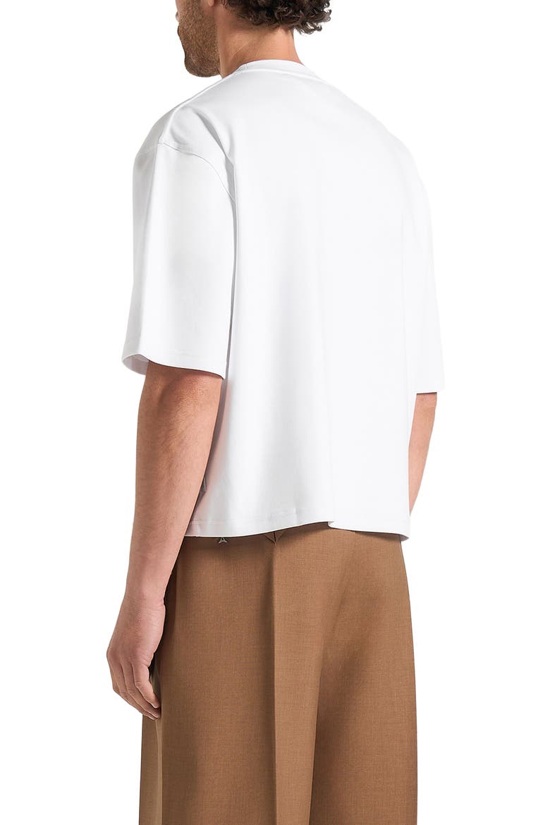 Leon Boxy Cropped T-Shirt, Alternate, color, White