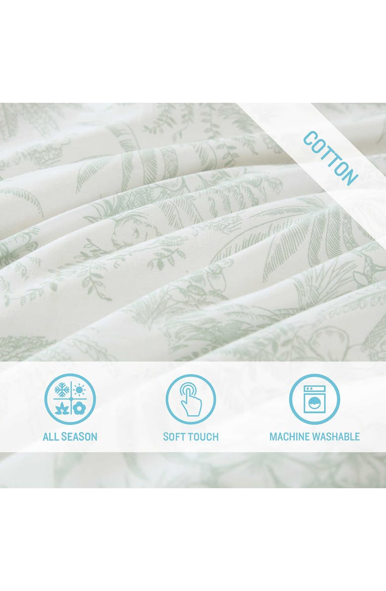Tommy Bahama Pen & Ink Cotton Duvet Cover Set, Alternate, color, Green