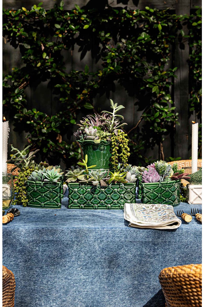Set of 2 Berry & Thread Petite Rectangular Parterre, Alternate, color, BASIL