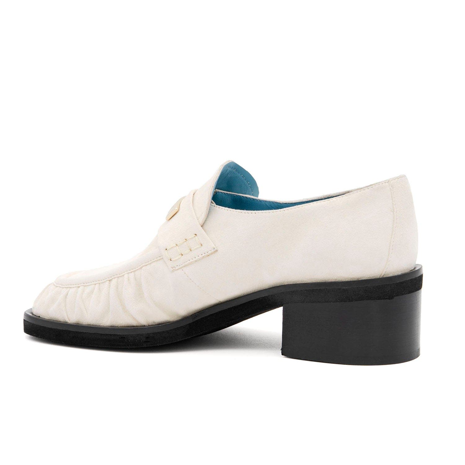 Cortina Block Heel Loafer, Alternate, color, White