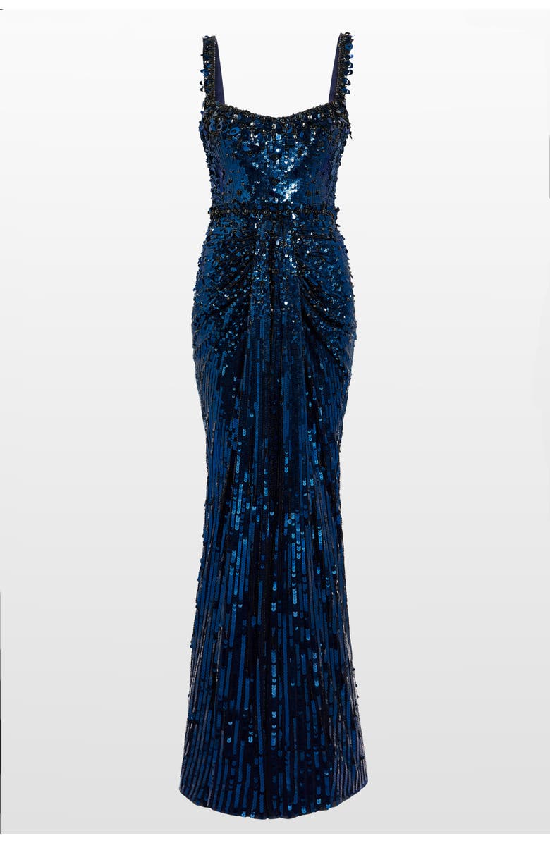 Jenny Packham Cavalla Gown, Main, color, Light Navy
