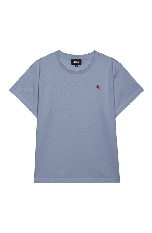 Dalix Womens Lil Strawberry Lightweight High Waisted Tee In Blue