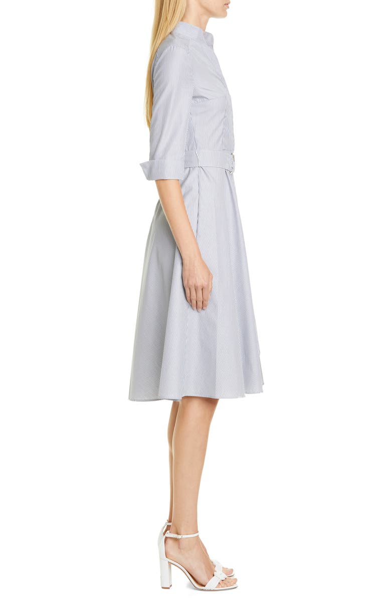 Akris punto Stripe Poplin Midi Shirtdress, Alternate, color, 