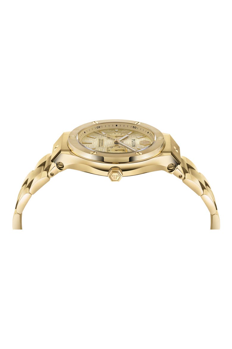 Plein Underdog Green Dial Bracelet, 44mm, Alternate, color, GOLD1