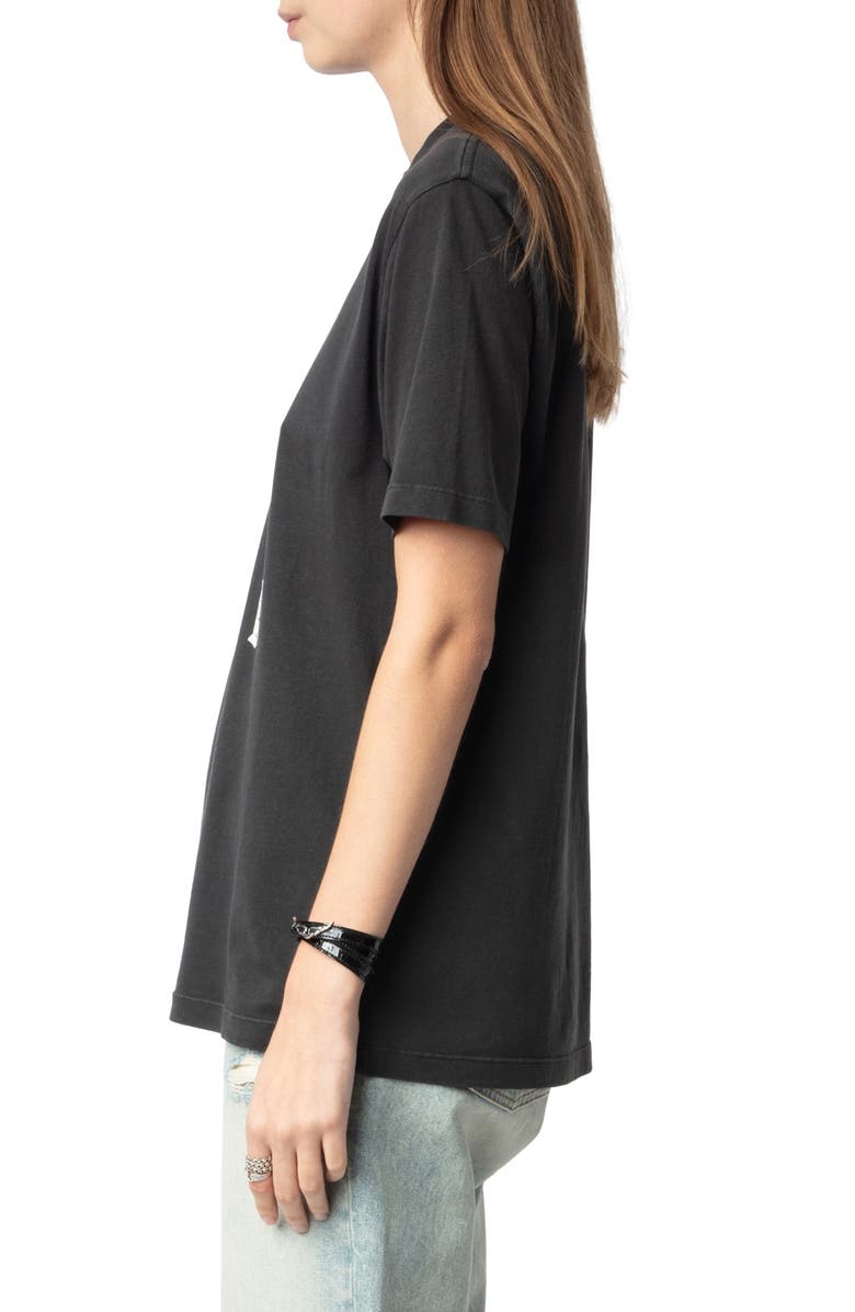 Zadig & Voltaire Edwin Rock 'N' Roll Embellished Graphic T-Shirt, Alternate, color, 