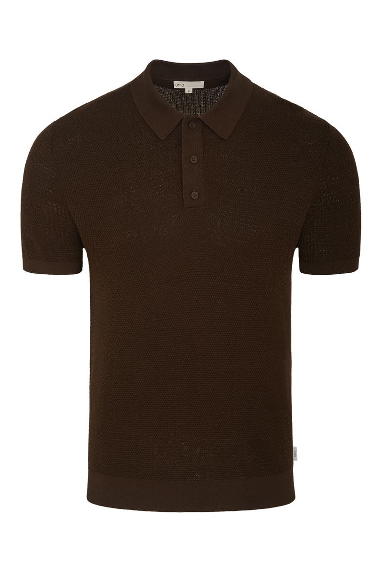 Cotton Textured Knit Polo, Alternate, color, KONA
