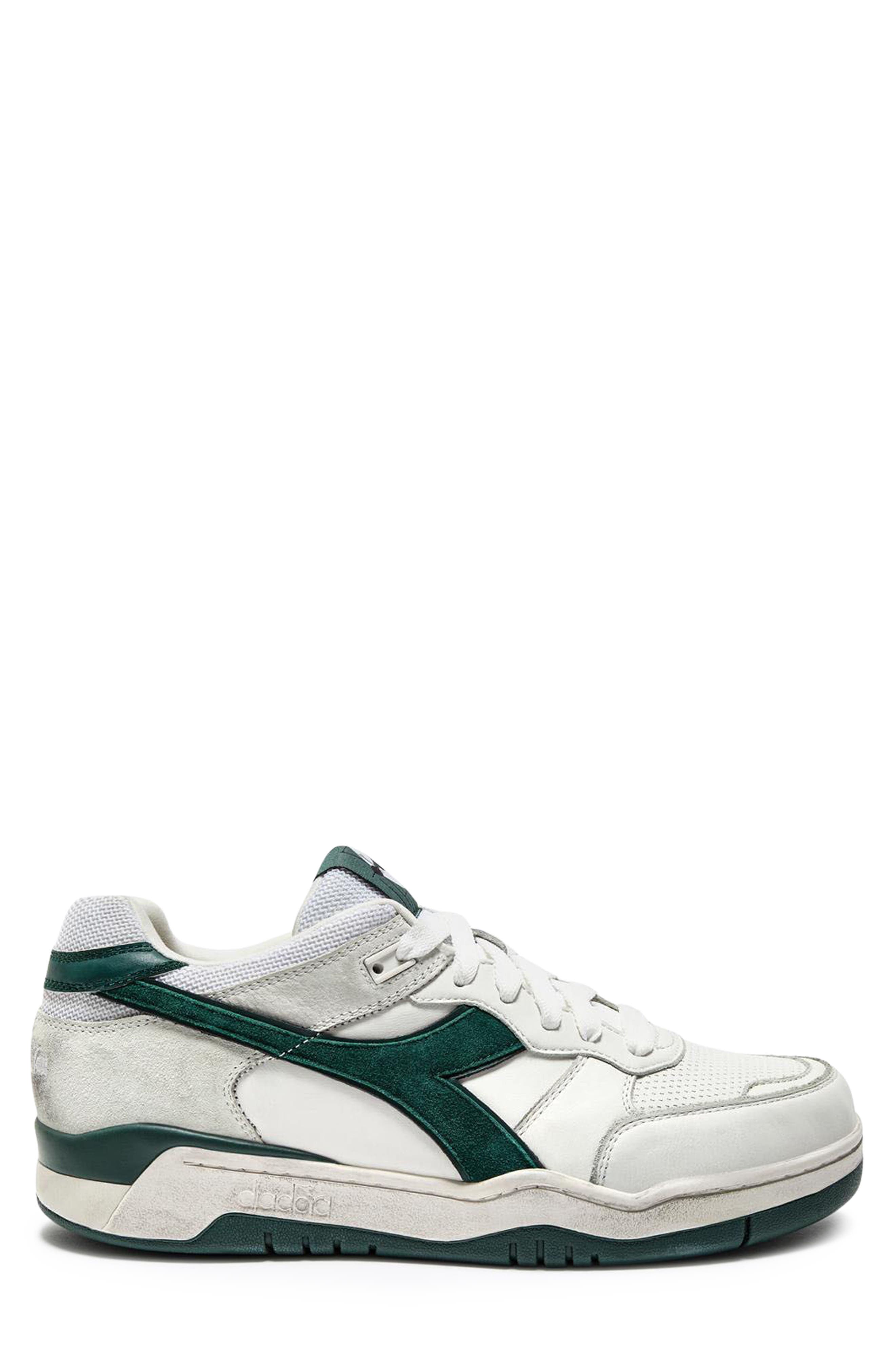 Diadora B560 Used Sneaker, Alternate, color, White/ Bistro Green