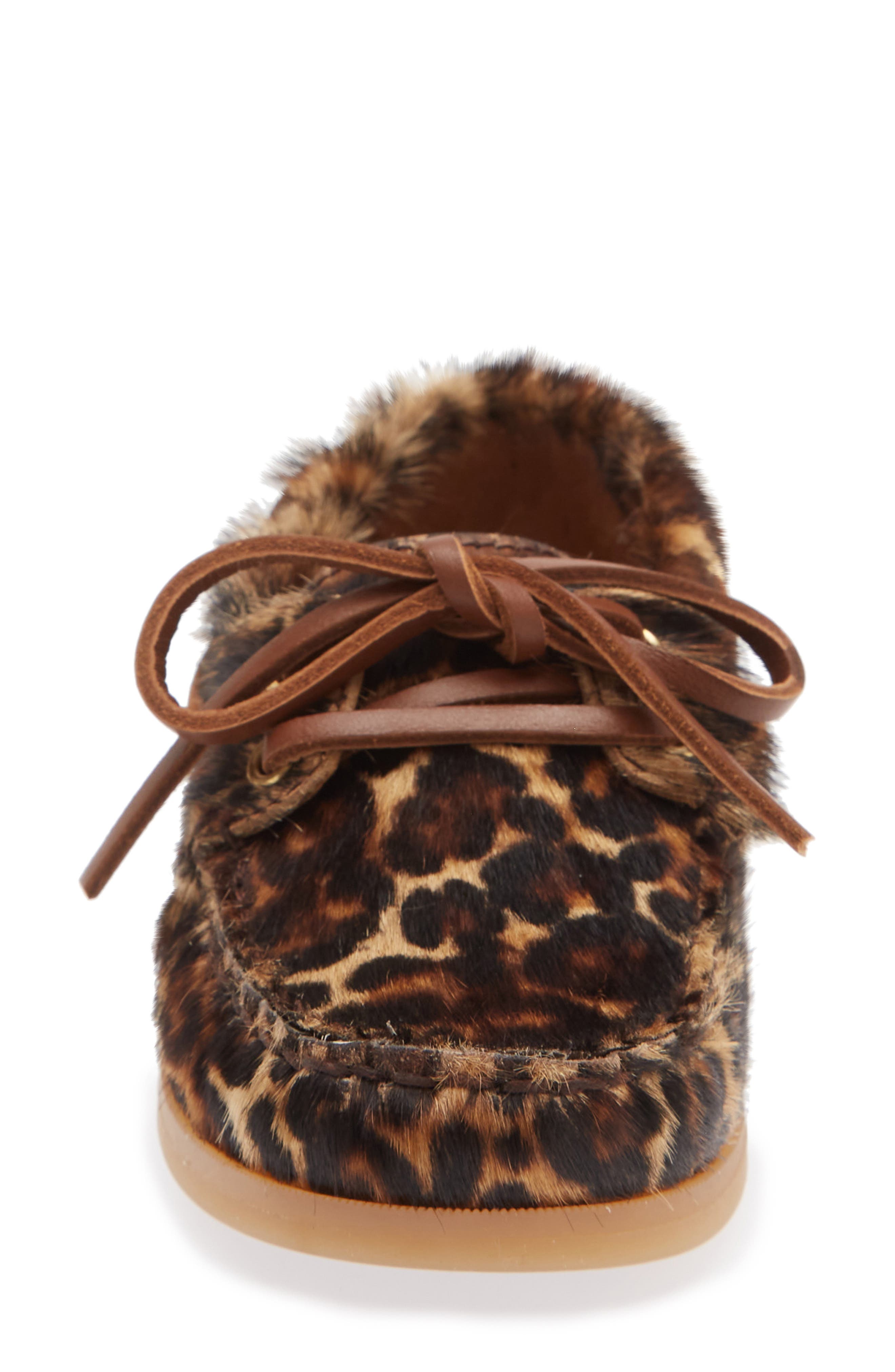 Kids' Cruise Genuine Calf Hair Loafer, Alternate, color, BEIGE BLACK LEO/ BLACK/