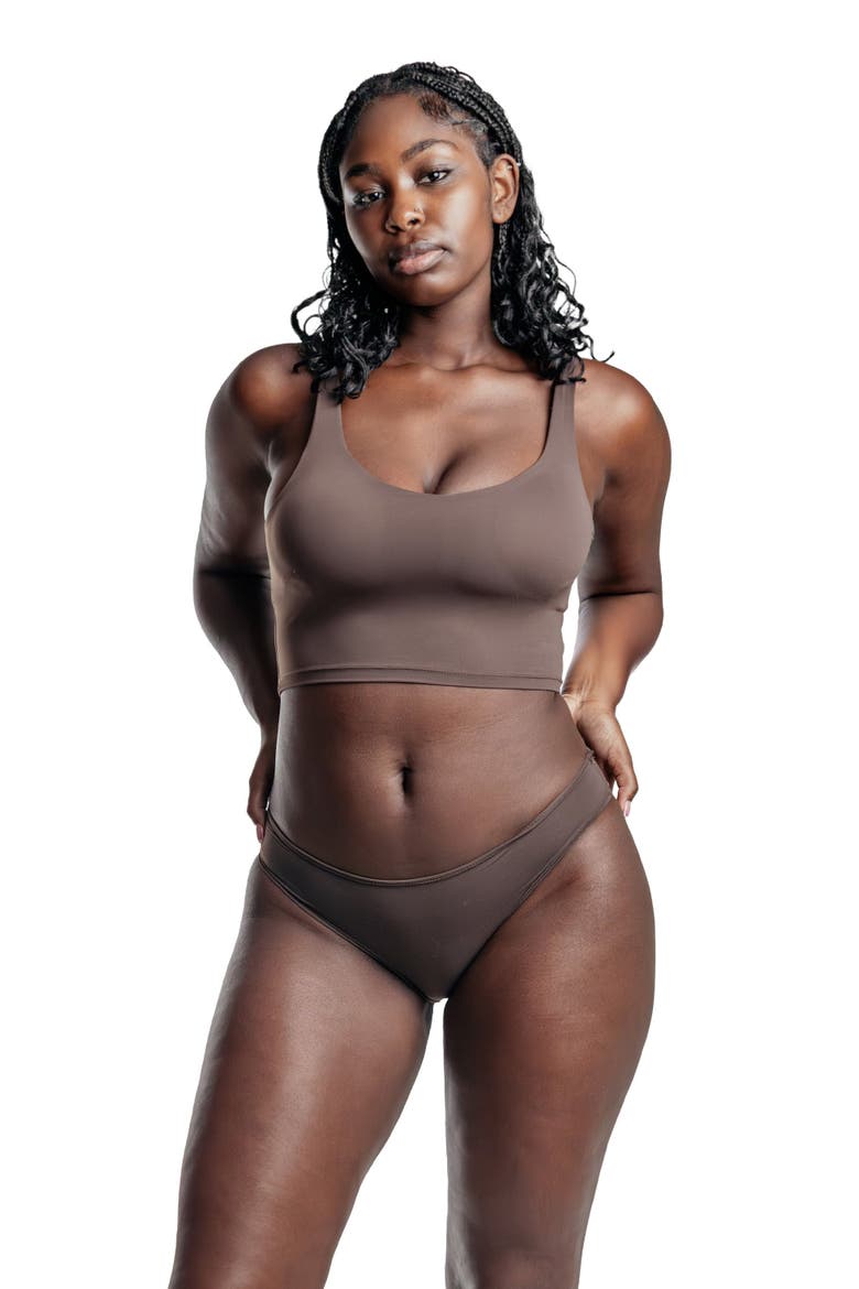 Leakproof Everyday Liner Ultra Smooth Mid-Rise Brief, Alternate, color, Espresso