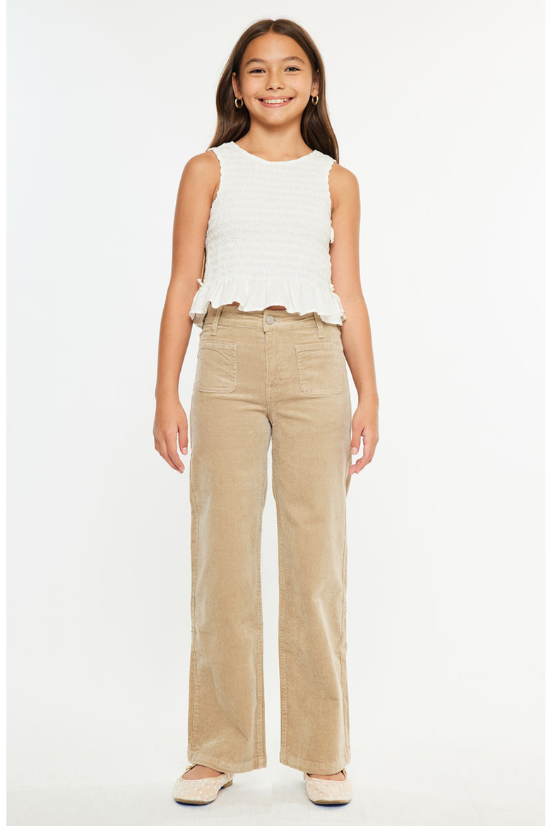 Sullie Ultra High Rise Wide Leg Jeans, Alternate, color, Beige