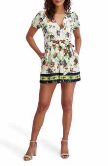 Siena Printed Tie Waist Romper