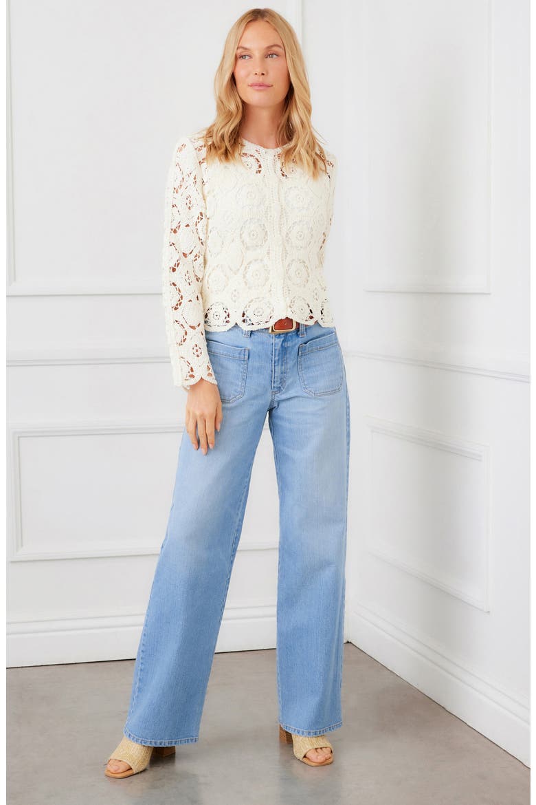 Open Stitch Jacket, Alternate, color, CREAM