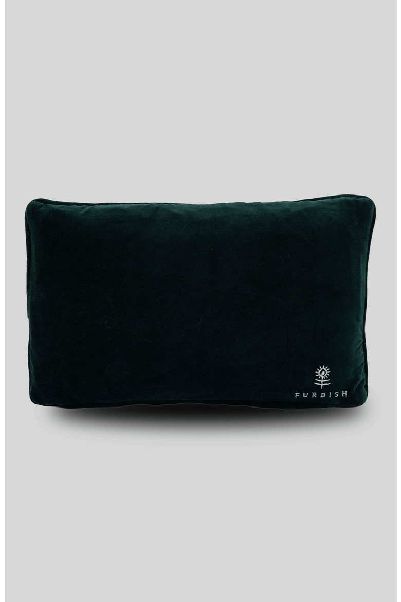 Emails Finding Me Needlepoint Pillow, Alternate, color, Dark Green