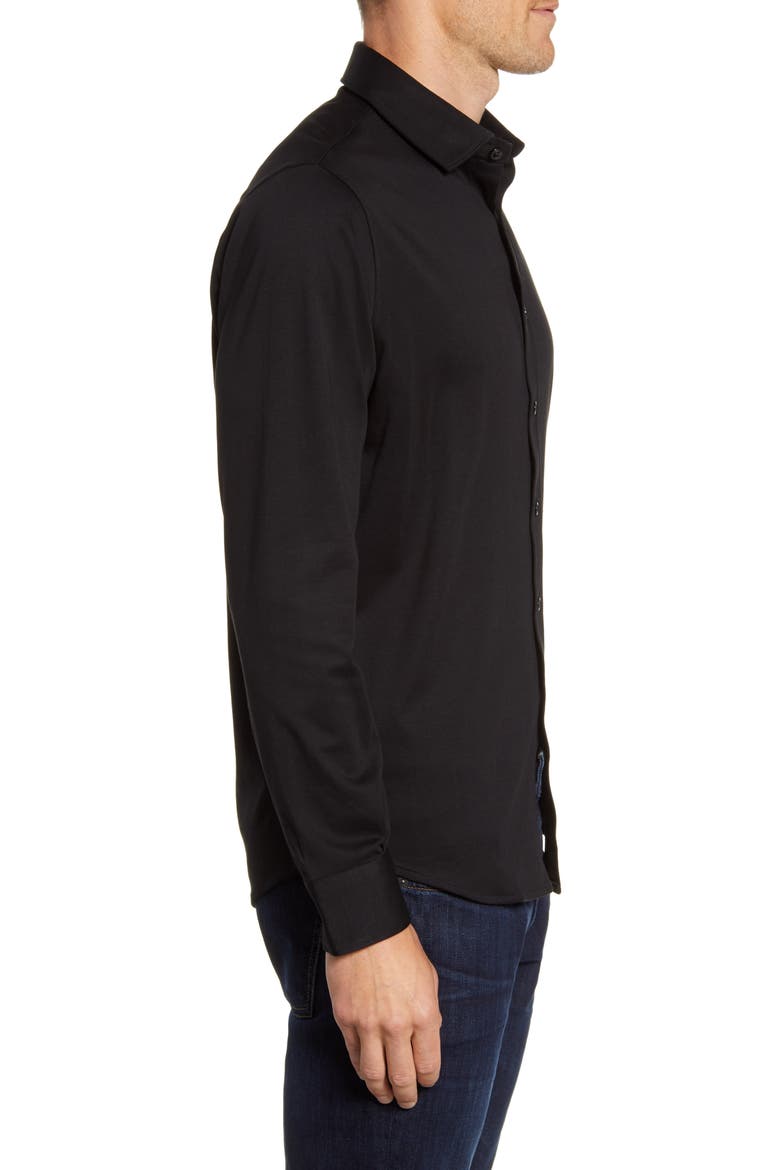 Regular Fit Button-Up Shirt, Alternate, color, BLACK