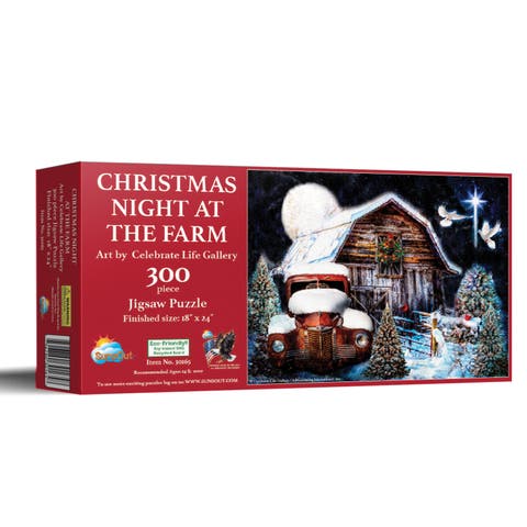 Christmas Night at the Farm 300 piece Jigsaw Puzzle for Adults