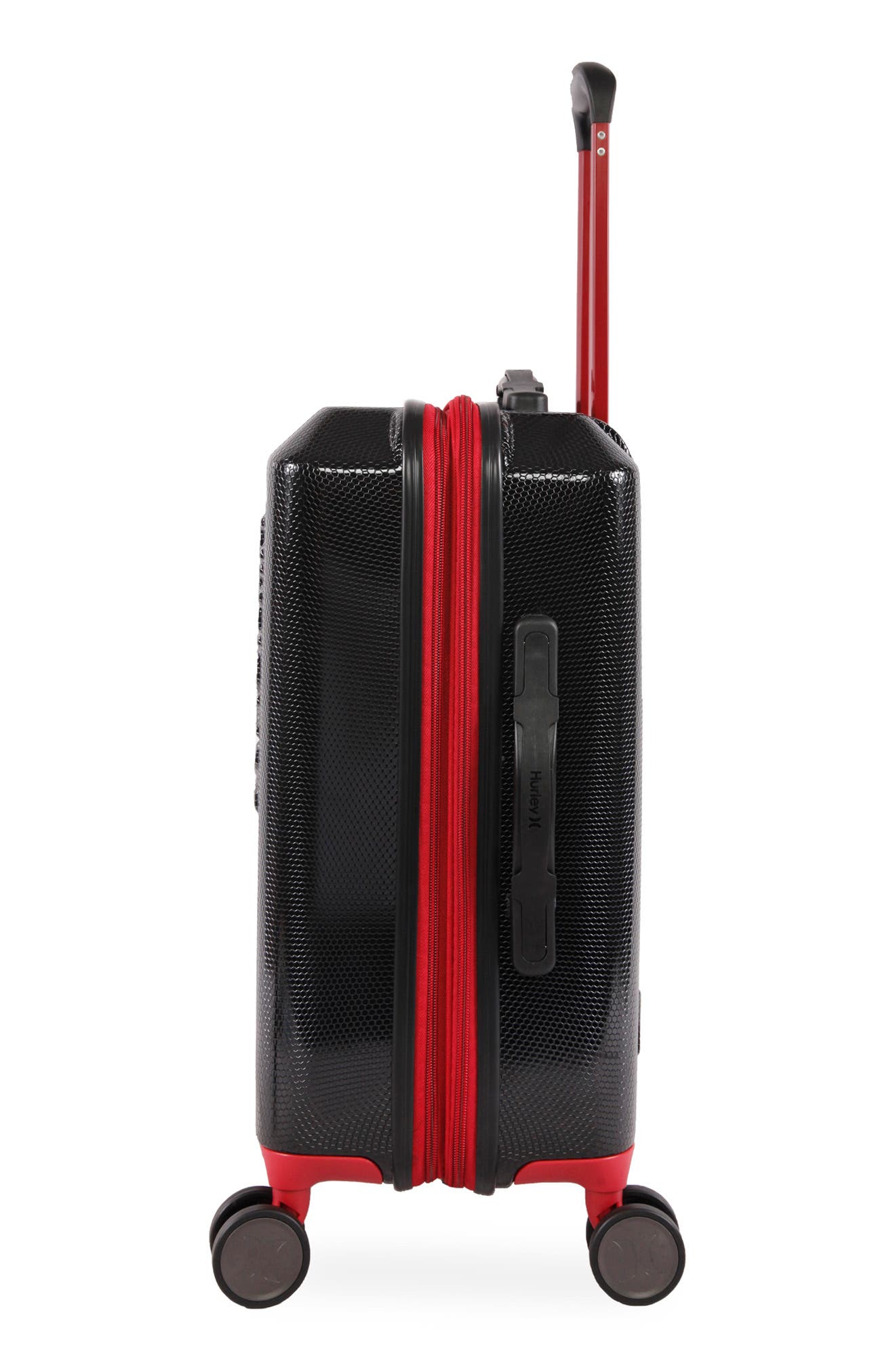 Hurley Swiper 21" Hardshell Spinner Suitcase, Alternate, color, Black/ Red