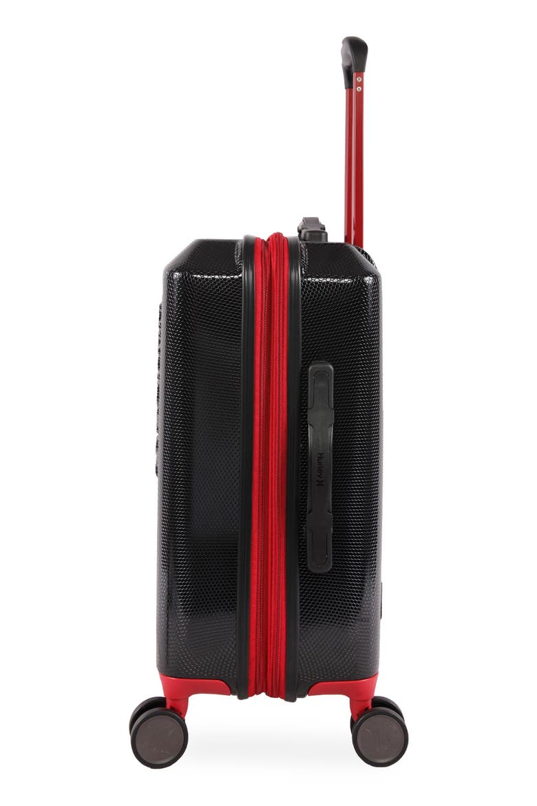 Swiper 21" Hardshell Spinner Suitcase, Alternate, color, BLACK/ RED