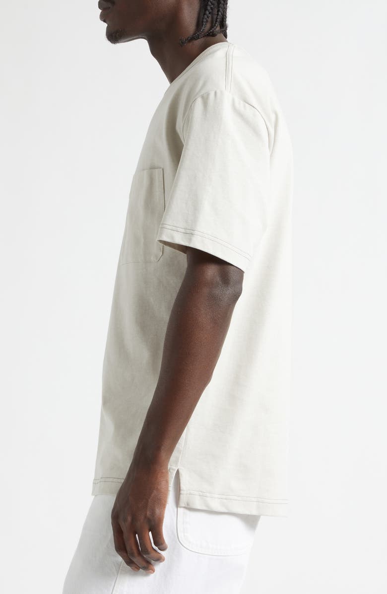 Lemaire Boxy Cotton & Linen T-Shirt, Alternate, color, Pearl