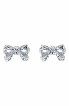 Callayy Crystal Petite Bow Stud Earrings