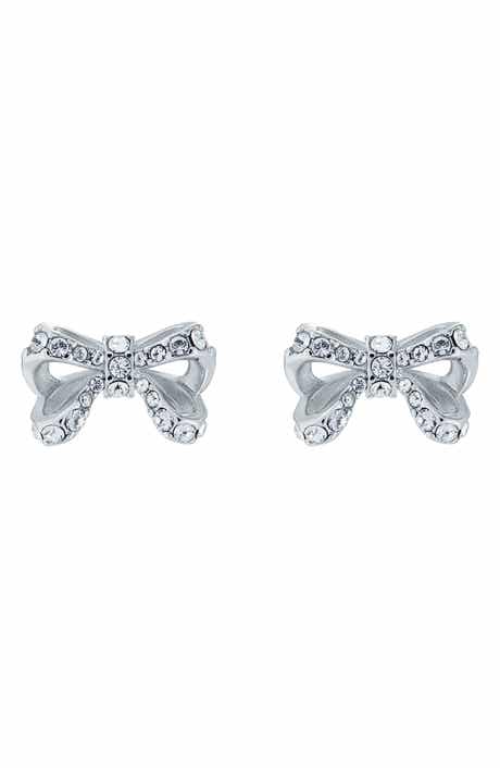 Callayy Crystal Petite Bow Stud Earrings
